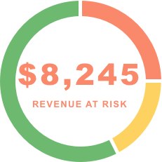 Projected Balance as Revenue at Risk visualization