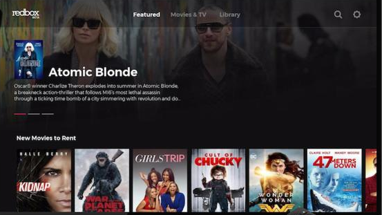 Redbox Roku app, 2017 — before redesign